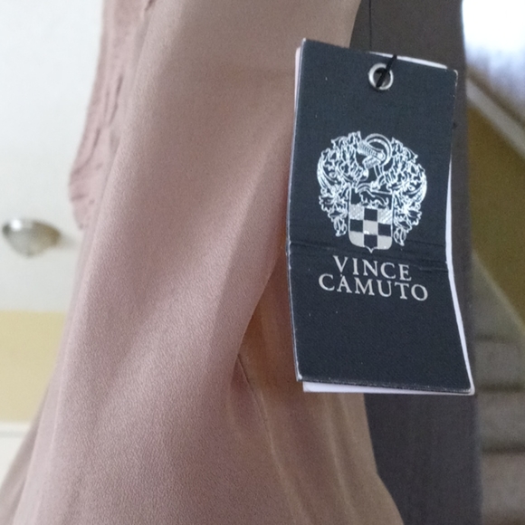 Vince Camuto Tan Knit Woven Mini Dress NWT Size S - Picture 3 of 7